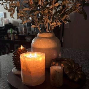 The Luxuriate Natural Onyx Candle Vessel